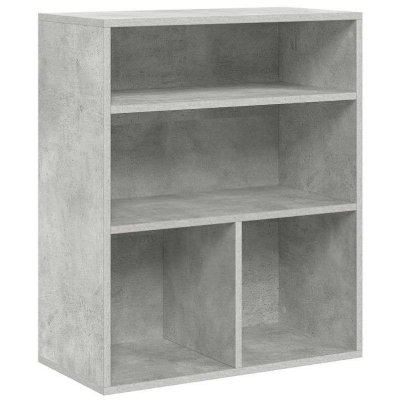vidaXL Βιβλιοθήκη Γκρι του Σκυροδέματος 60x30x71,5 εκ. Επεξ. Ξύλο