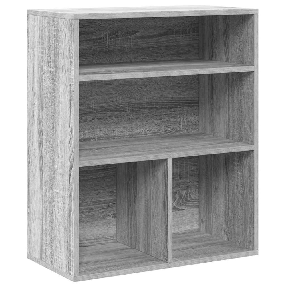 vidaXL Βιβλιοθήκη Γκρι Sonoma 60x30x71,5 εκ. από Επεξεργασμένο Ξύλο