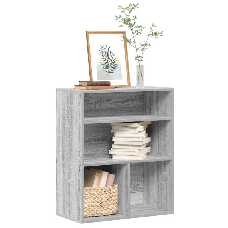 vidaXL Βιβλιοθήκη Γκρι Sonoma 60x30x71,5 εκ. από Επεξεργασμένο Ξύλο