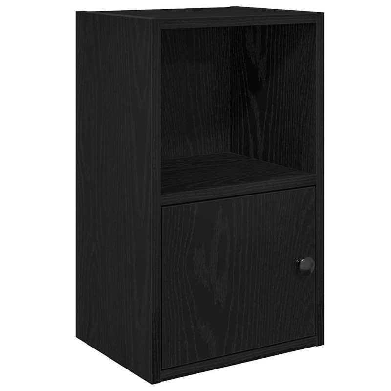 vidaXL Βιβλιοθήκη Μαύρη Δρυς 31x24x52 cm Κατασκευασμένο ξύλο