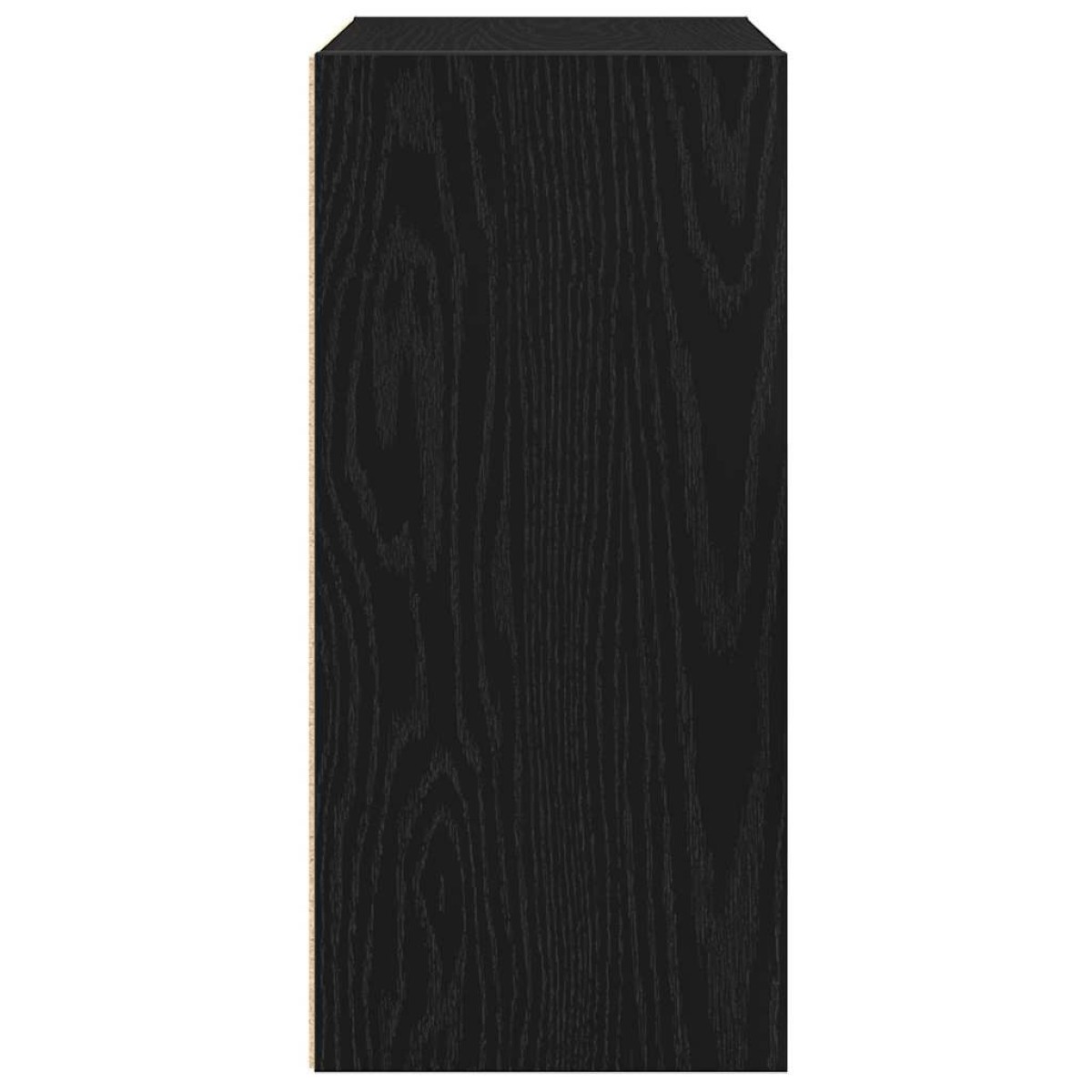 vidaXL Βιβλιοθήκη Μαύρη Δρυς 31x24x52 cm Κατασκευασμένο ξύλο
