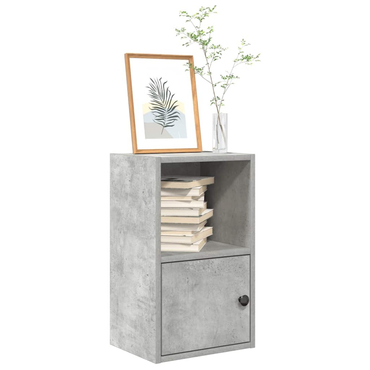 vidaXL Βιβλιοθήκη Γκρι Σκυροδέματος 31x24x52 εκ. Επεξεργ. Ξύλο