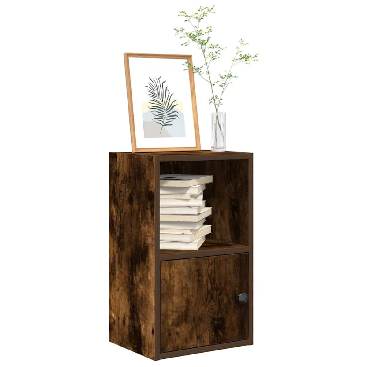vidaXL Βιβλιοθήκη Καπνιστή Δρυς 31x24x52 εκ. από Επεξεργασμένο Ξύλο
