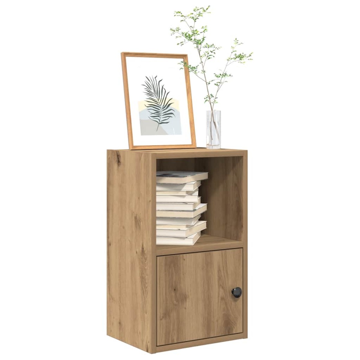vidaXL Βιβλιοθήκη Αρτισιανή Δρυς 31x24x52 εκ. Επεξ. Ξύλο