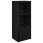 vidaXL Βιβλιοθήκη Μαύρη Δρυς 31x24x77 cm Κατασκευασμένο ξύλο