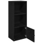 vidaXL Βιβλιοθήκη Μαύρη Δρυς 31x24x77 cm Κατασκευασμένο ξύλο
