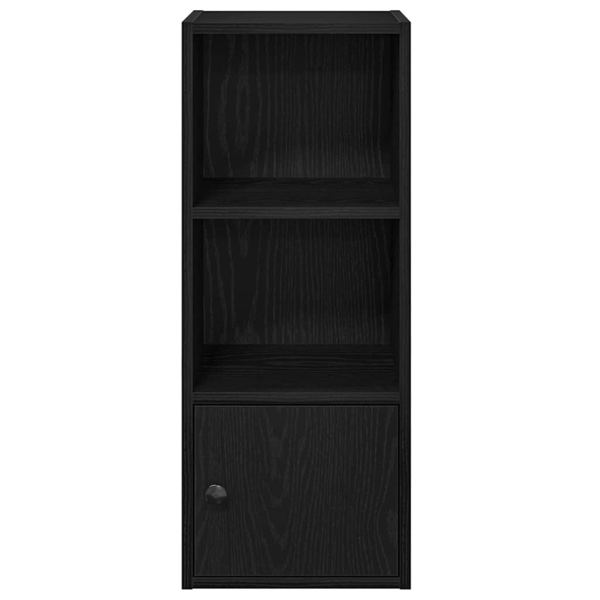 vidaXL Βιβλιοθήκη Μαύρη Δρυς 31x24x77 cm Κατασκευασμένο ξύλο