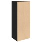 vidaXL Βιβλιοθήκη Μαύρη Δρυς 31x24x77 cm Κατασκευασμένο ξύλο