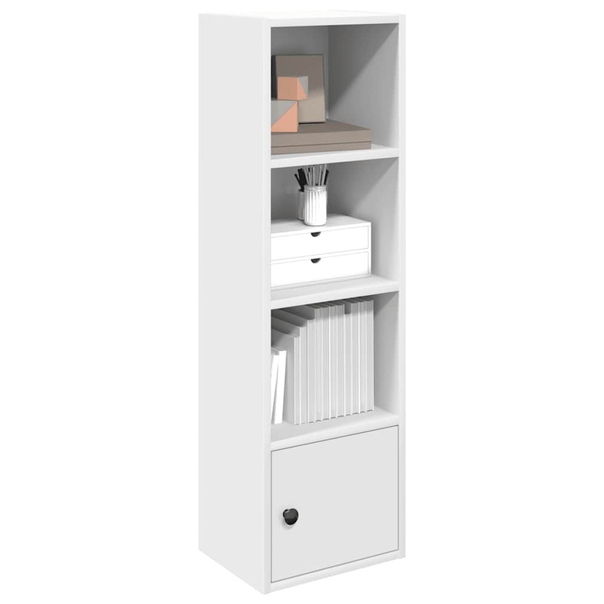 vidaXL Βιβλιοθήκη Λευκό 31x24x102 cm Ξύλο μηχανικής κατασκευής