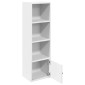 vidaXL Βιβλιοθήκη Λευκό 31x24x102 cm Ξύλο μηχανικής κατασκευής