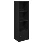 vidaXL Βιβλιοθήκη Μαύρη Δρυς 31x24x102 εκ. Κατασκευασμένο ξύλο