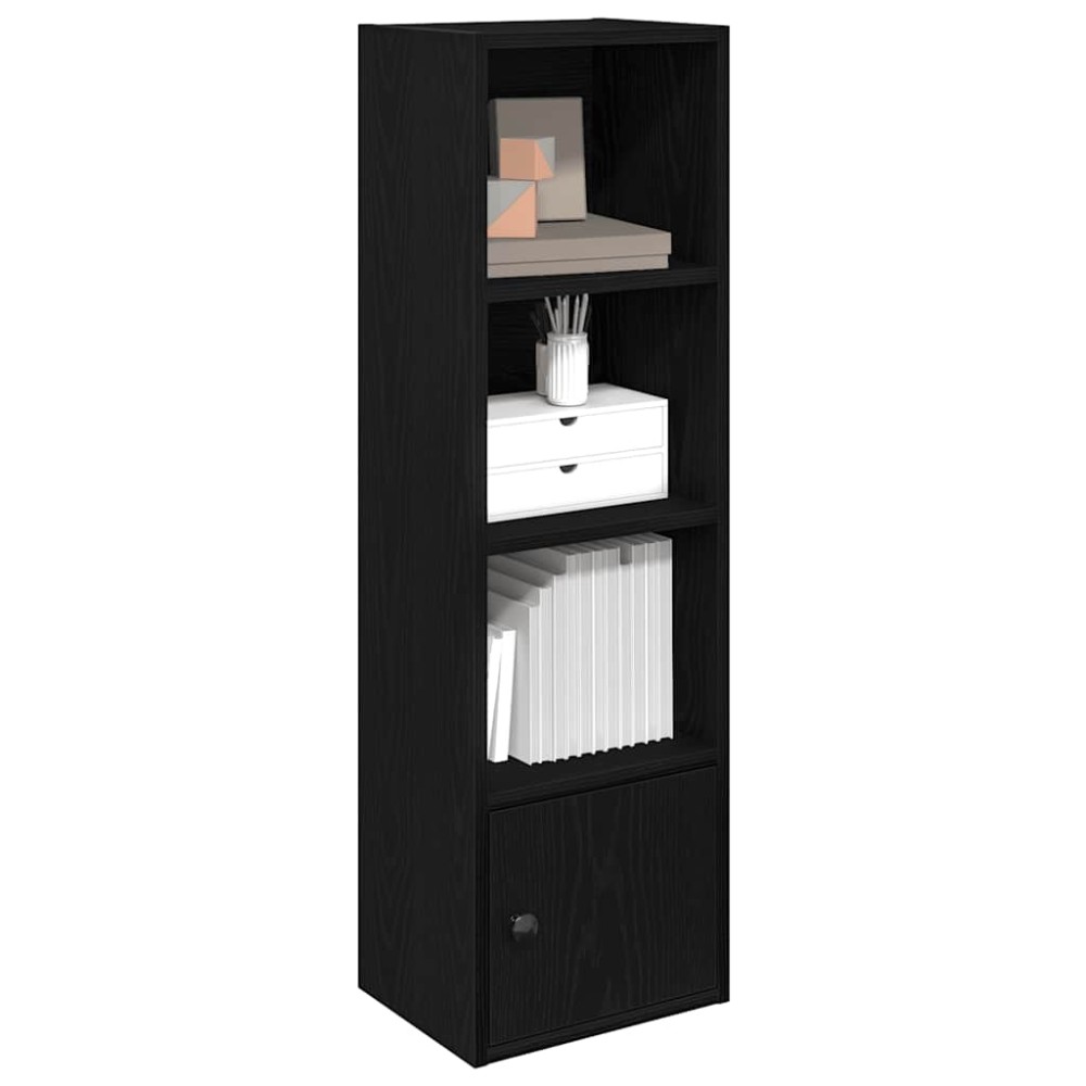 vidaXL Βιβλιοθήκη Μαύρη Δρυς 31x24x102 εκ. Κατασκευασμένο ξύλο