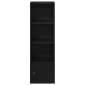 vidaXL Βιβλιοθήκη Μαύρη Δρυς 31x24x102 εκ. Κατασκευασμένο ξύλο