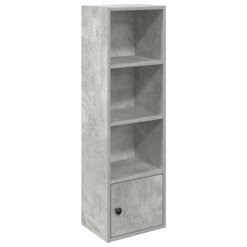 vidaXL Βιβλιοθήκη Γκρι Σκυροδέματος 31x24x102 εκ. Επεξεργ. Ξύλο