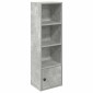 vidaXL Βιβλιοθήκη Γκρι Σκυροδέματος 31x24x102 εκ. Επεξεργ. Ξύλο