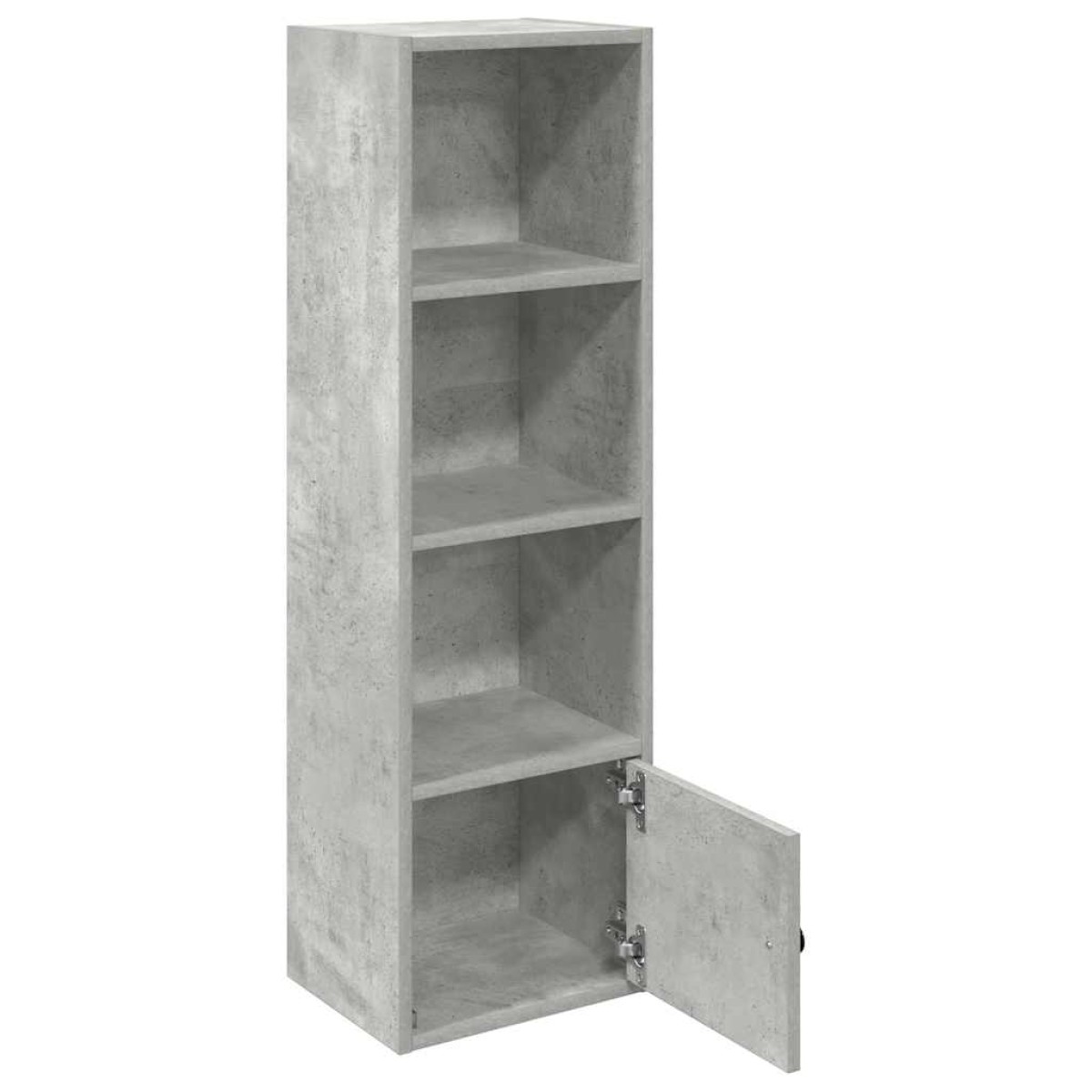 vidaXL Βιβλιοθήκη Γκρι Σκυροδέματος 31x24x102 εκ. Επεξεργ. Ξύλο