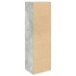 vidaXL Βιβλιοθήκη Γκρι Σκυροδέματος 31x24x102 εκ. Επεξεργ. Ξύλο
