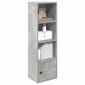 vidaXL Βιβλιοθήκη Γκρι Σκυροδέματος 31x24x102 εκ. Επεξεργ. Ξύλο
