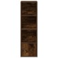 vidaXL Βιβλιοθήκη Καπνιστή Δρυς 31x24x102 εκ. από Επεξεργασμένο Ξύλο
