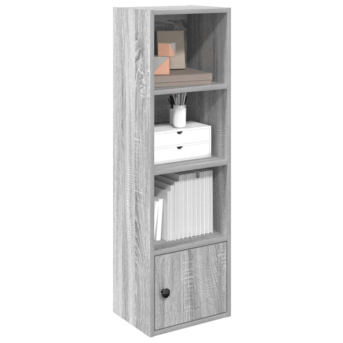 vidaXL Βιβλιοθήκη Γκρι Sonoma 31x24x102 εκ. από Επεξεργασμένο Ξύλο