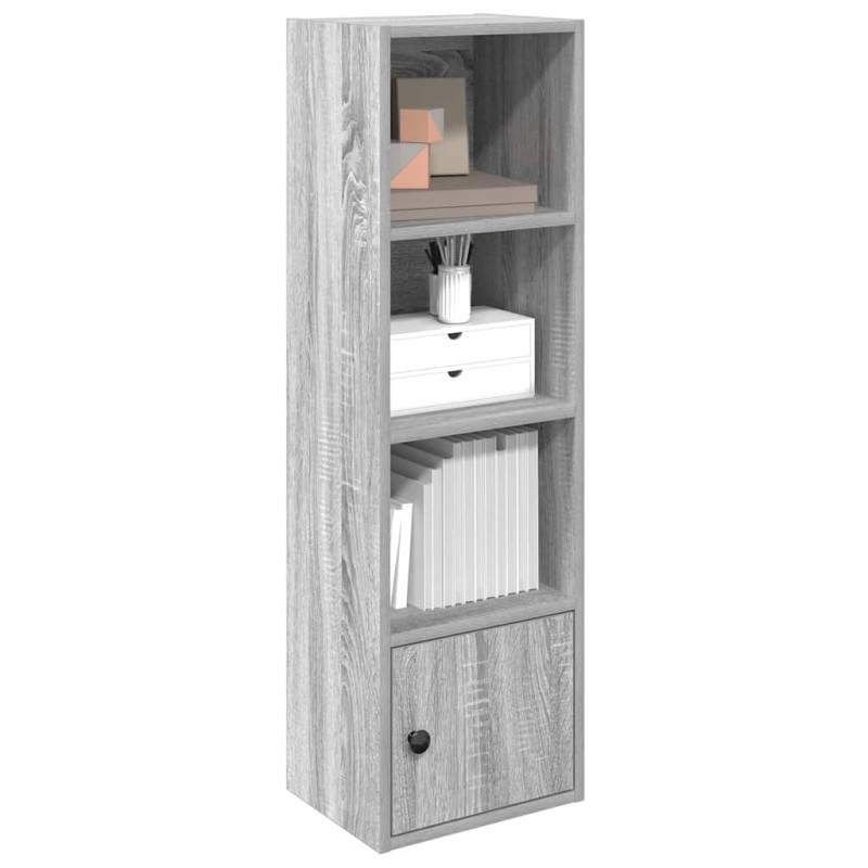 vidaXL Βιβλιοθήκη Γκρι Sonoma 31x24x102 εκ. από Επεξεργασμένο Ξύλο