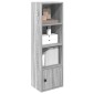 vidaXL Βιβλιοθήκη Γκρι Sonoma 31x24x102 εκ. από Επεξεργασμένο Ξύλο