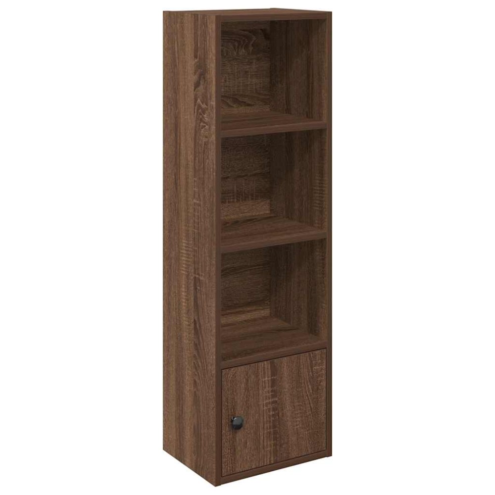 vidaXL Βιβλιοθήκη Καφέ Δρυς 31x24x102 εκ. από Επεξεργασμένο Ξύλο