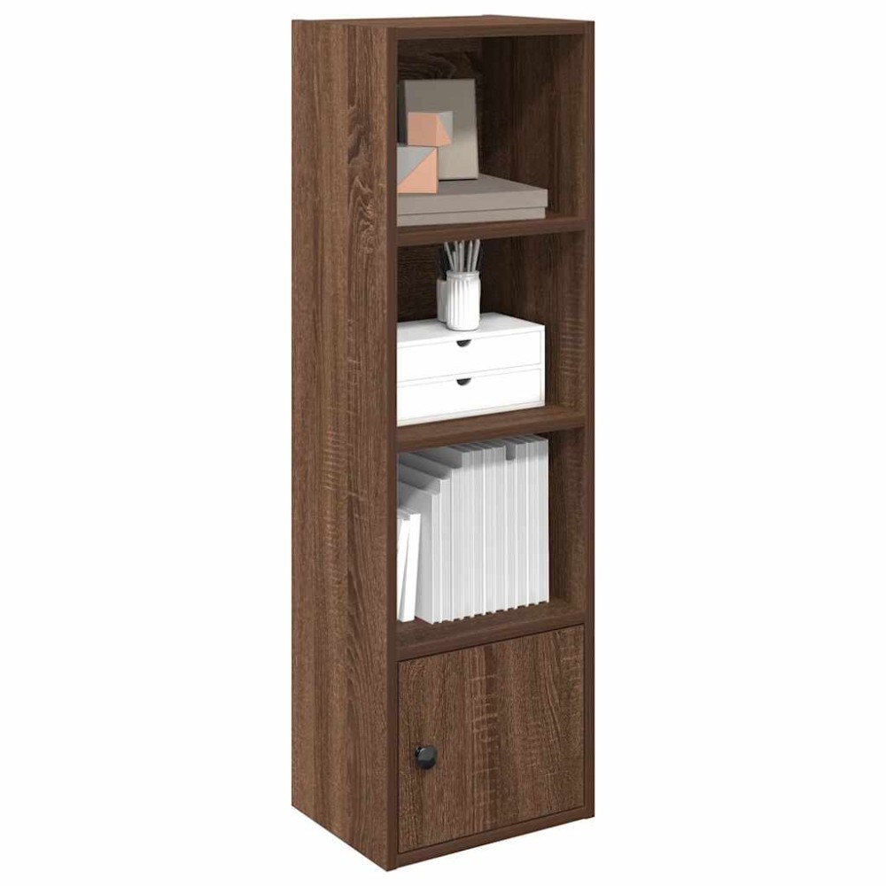 vidaXL Βιβλιοθήκη Καφέ Δρυς 31x24x102 εκ. από Επεξεργασμένο Ξύλο