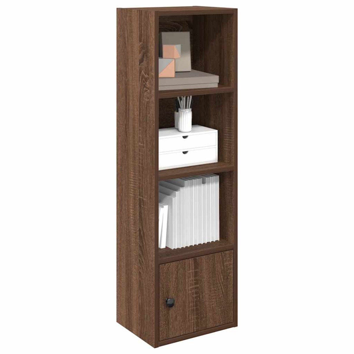 vidaXL Βιβλιοθήκη Καφέ Δρυς 31x24x102 εκ. από Επεξεργασμένο Ξύλο