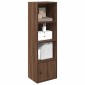 vidaXL Βιβλιοθήκη Καφέ Δρυς 31x24x102 εκ. από Επεξεργασμένο Ξύλο