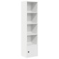 vidaXL Βιβλιοθήκη Λευκή 31x24x127 εκ. από Επεξεργασμένο Ξύλο