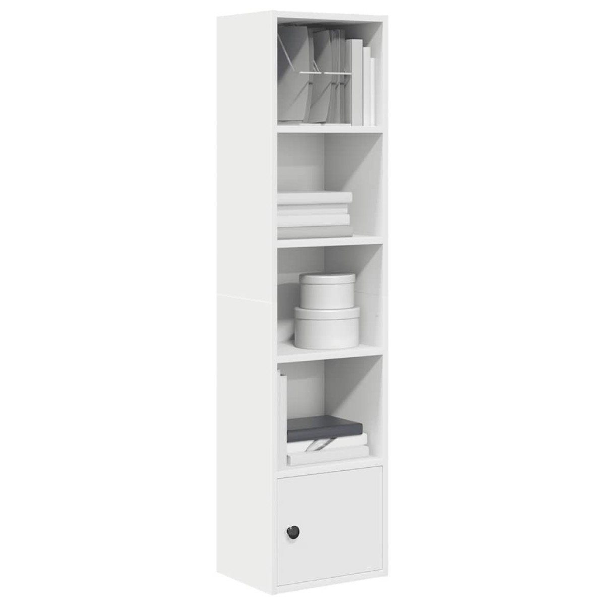 vidaXL Βιβλιοθήκη Λευκή 31x24x127 εκ. από Επεξεργασμένο Ξύλο