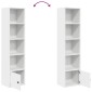vidaXL Βιβλιοθήκη Λευκή 31x24x127 εκ. από Επεξεργασμένο Ξύλο