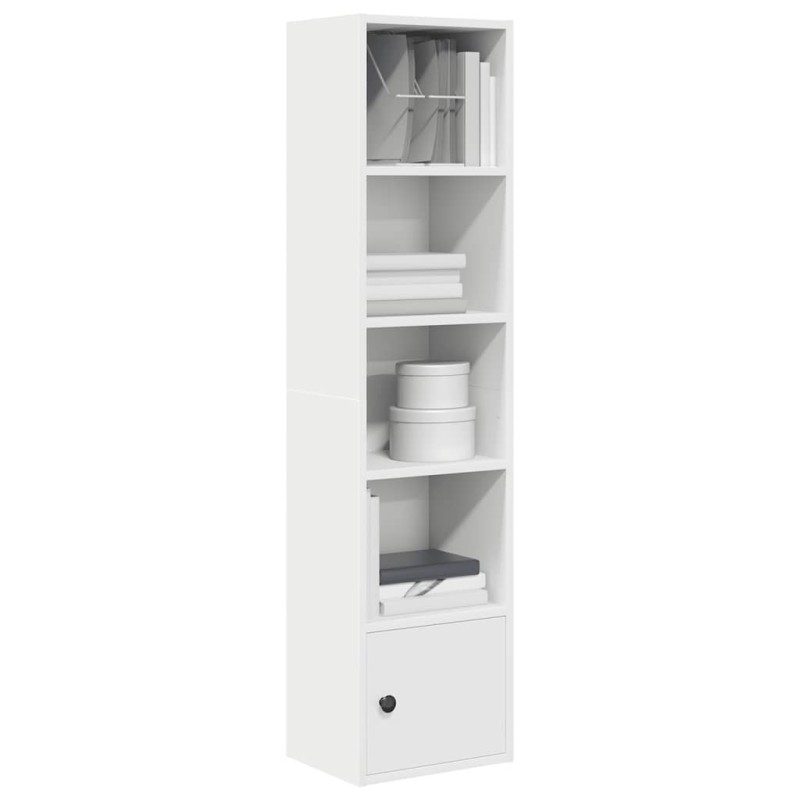 vidaXL Βιβλιοθήκη Λευκή 31x24x127 εκ. από Επεξεργασμένο Ξύλο