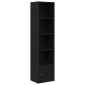 vidaXL Βιβλιοθήκη Μαύρη Δρυς 31x24x127 εκ. Κατασκευασμένο ξύλο