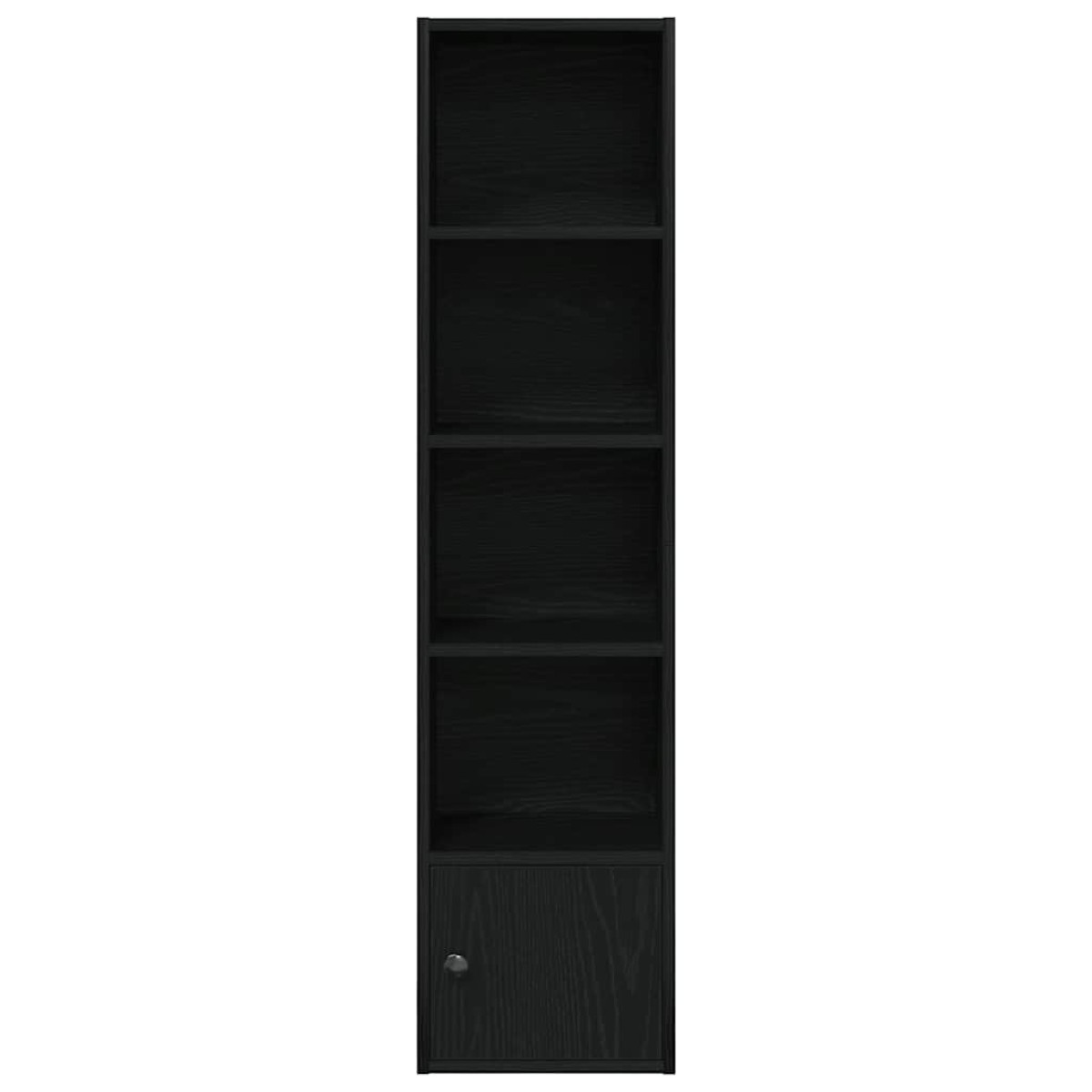 vidaXL Βιβλιοθήκη Μαύρη Δρυς 31x24x127 εκ. Κατασκευασμένο ξύλο