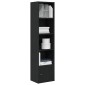 vidaXL Βιβλιοθήκη Μαύρη Δρυς 31x24x127 εκ. Κατασκευασμένο ξύλο
