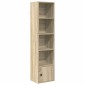 vidaXL Βιβλιοθήκη Sonoma Δρυς 31x24x127 εκ. από Επεξεργασμένο Ξύλο