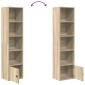 vidaXL Βιβλιοθήκη Sonoma Δρυς 31x24x127 εκ. από Επεξεργασμένο Ξύλο