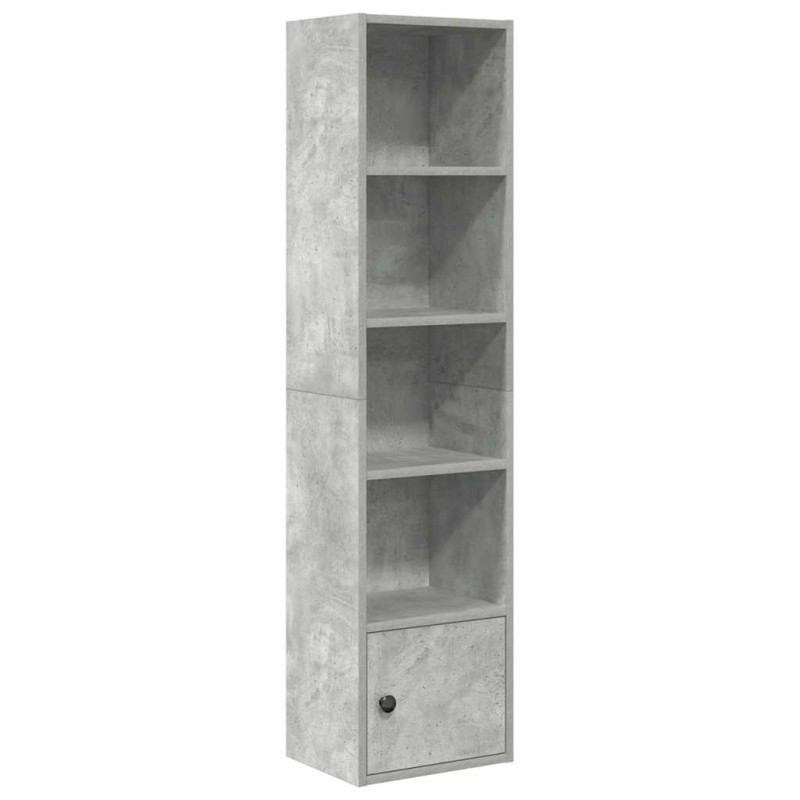 vidaXL Βιβλιοθήκη Γκρι Σκυροδέματος 31x24x127 εκ. Επεξεργ. Ξύλο