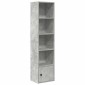 vidaXL Βιβλιοθήκη Γκρι Σκυροδέματος 31x24x127 εκ. Επεξεργ. Ξύλο