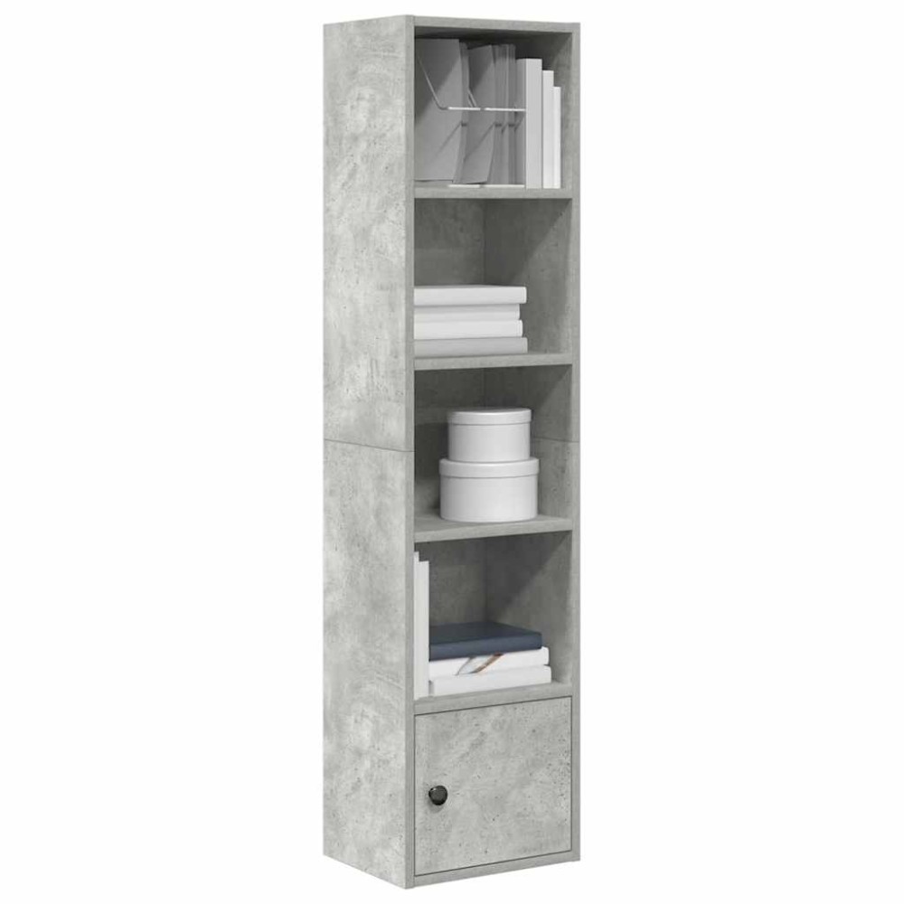 vidaXL Βιβλιοθήκη Γκρι Σκυροδέματος 31x24x127 εκ. Επεξεργ. Ξύλο