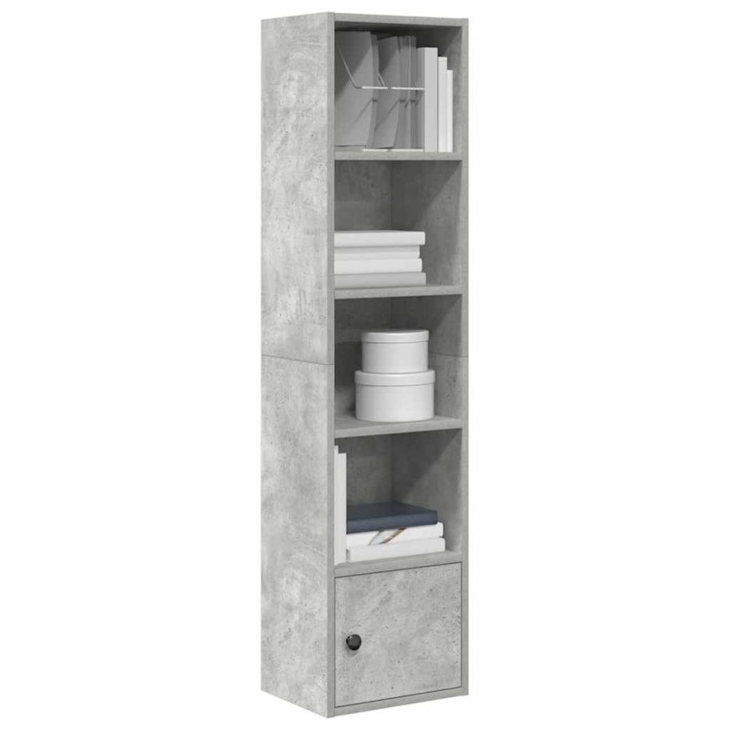 vidaXL Βιβλιοθήκη Γκρι Σκυροδέματος 31x24x127 εκ. Επεξεργ. Ξύλο