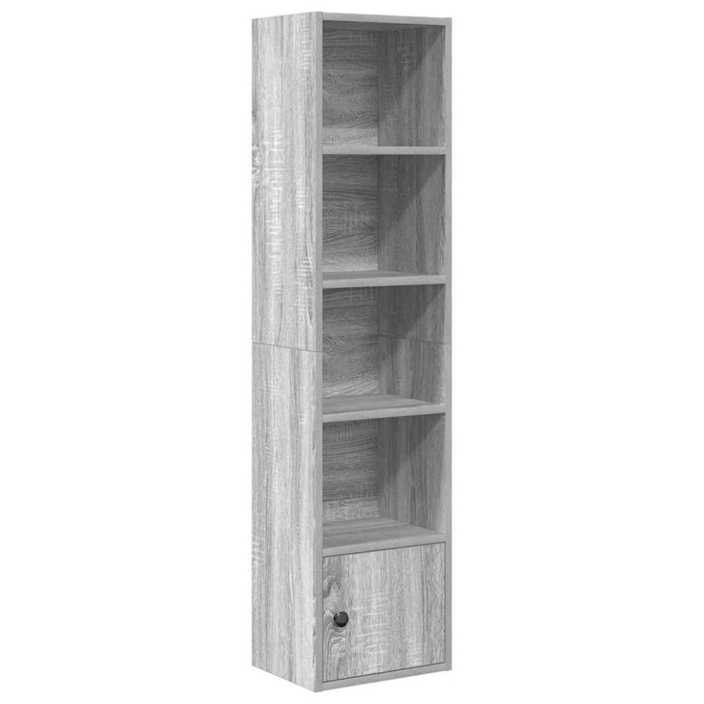 vidaXL Βιβλιοθήκη Γκρι Sonoma 31x24x127 εκ. από Επεξεργασμένο Ξύλο