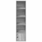 vidaXL Βιβλιοθήκη Γκρι Sonoma 31x24x127 εκ. από Επεξεργασμένο Ξύλο