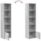 vidaXL Βιβλιοθήκη Γκρι Sonoma 31x24x127 εκ. από Επεξεργασμένο Ξύλο