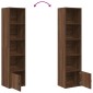 vidaXL Βιβλιοθήκη Καφέ Δρυς 31x24x127 εκ. από Επεξεργασμένο Ξύλο