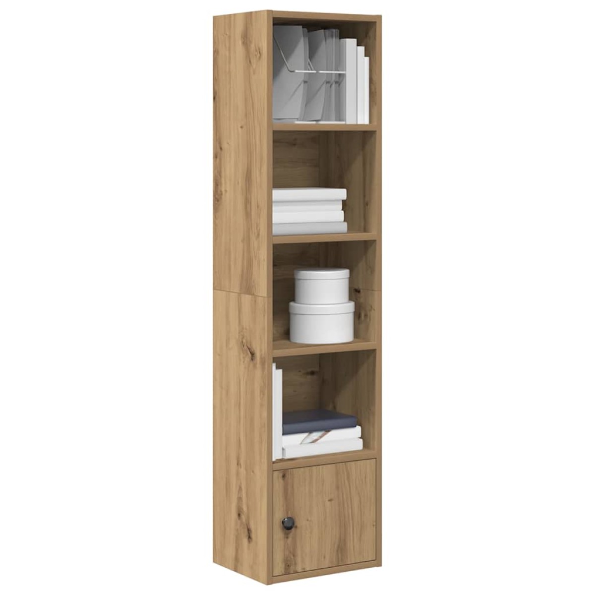 vidaXL Βιβλιοθήκη Αρτισιανή Δρυς 31x24x127 εκ. Επεξ. Ξύλο