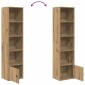 vidaXL Βιβλιοθήκη Αρτισιανή Δρυς 31x24x127 εκ. Επεξ. Ξύλο