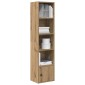 vidaXL Βιβλιοθήκη Αρτισιανή Δρυς 31x24x127 εκ. Επεξ. Ξύλο